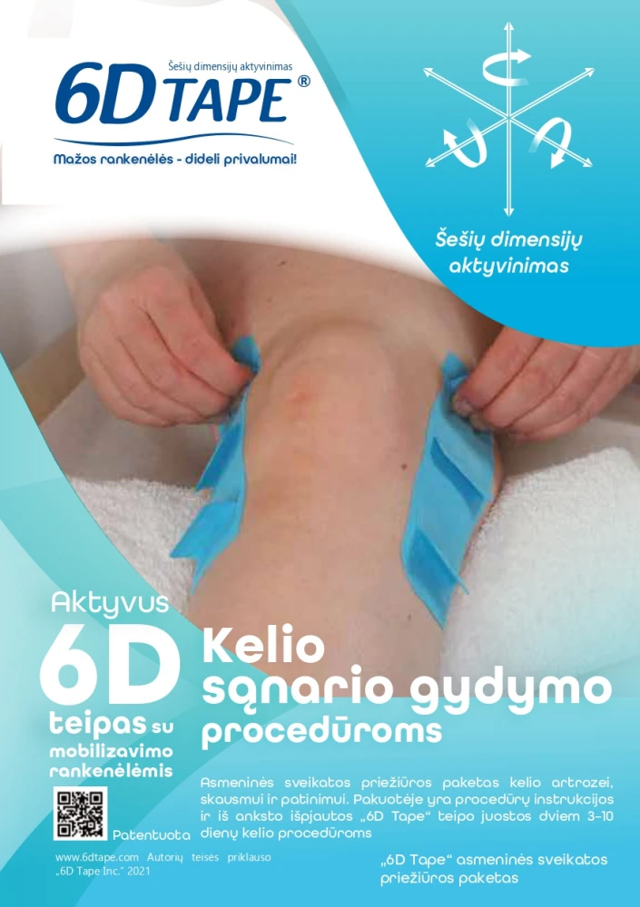 6D Tape 6D teipas keliams, 8 vnt, su liet metodine medžiaga