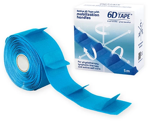 6D Tape 6D teipas limfoterapijai ir fizioterapijai, 5 m, rul