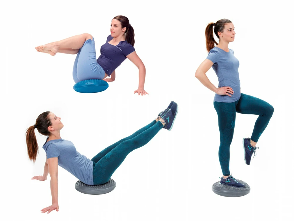 Gymnic Apvali balansavimo pagalvėlė Disc'o'Sit, pilka