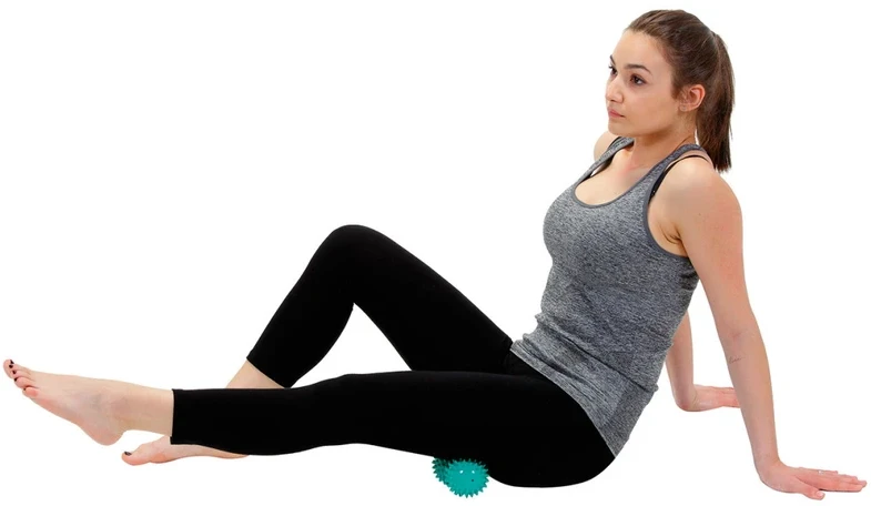 Gymnic Dygliuotas masažo kamuoliukas Reflex Roll, dvigubas, Ø 8 cm, žalias