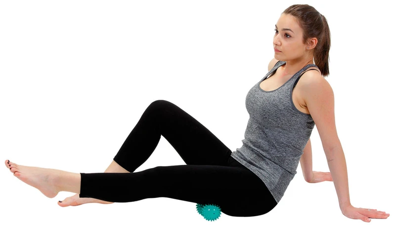 Gymnic Dygliuotas masažo kamuoliukas Reflex Roll, dvigubas, Ø 8 cm, žalias