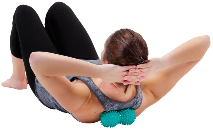 Gymnic Dygliuotas masažo kamuoliukas Reflex Roll, dvigubas, Ø 8 cm, žalias
