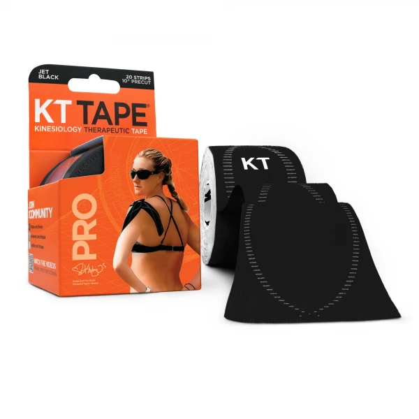Sintetinis kinezinis pleistras KT TAPE PRO NEON PRECUT 5 m – juodas