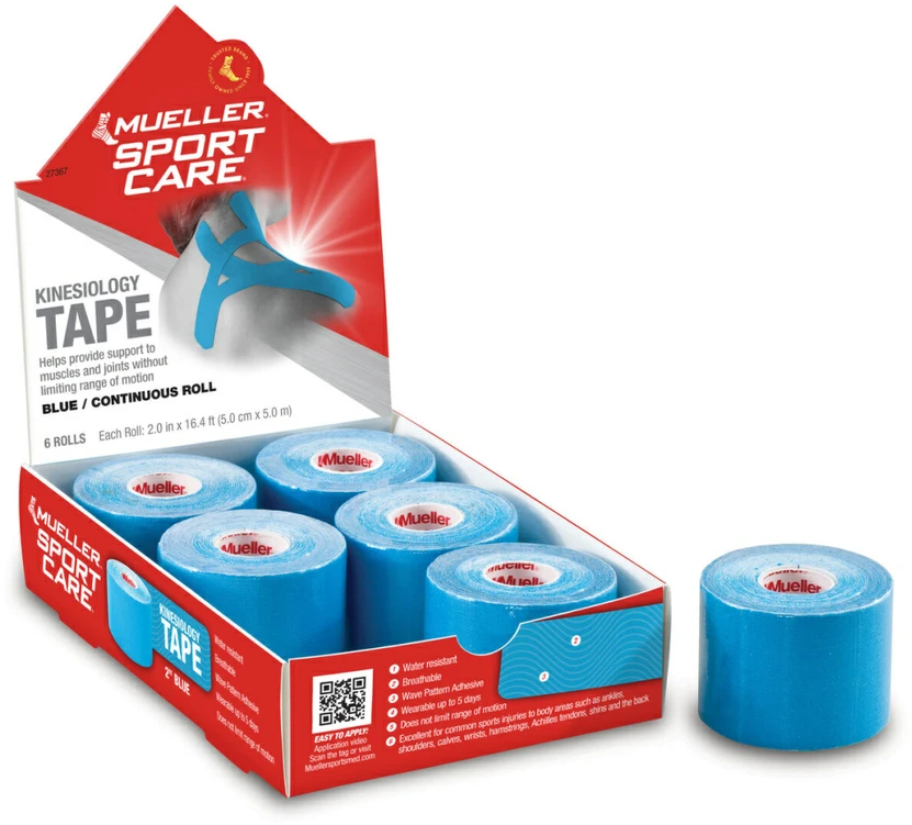 Mueller® kineziologinis teipas, mėlynas, 5cm x 5m