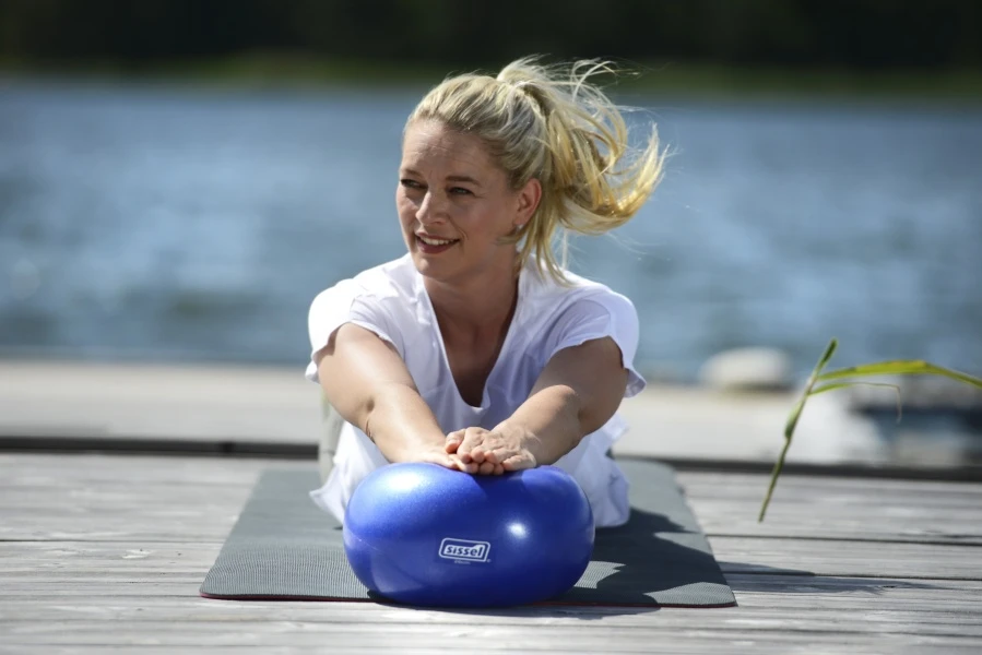 SISSEL® Pilates Soft kamuolys, 26 cm, mėlynas