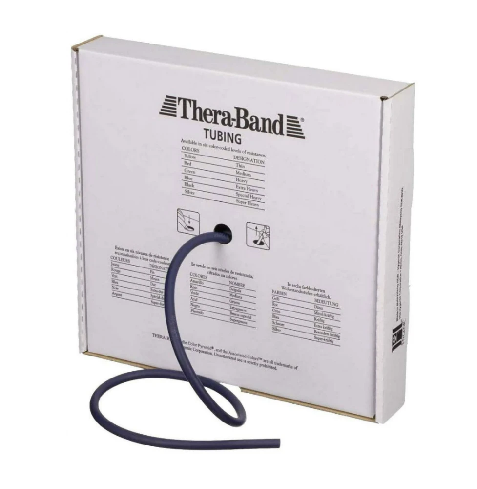 Thera-band apvali elastinė juosta, mėlyna, 1m