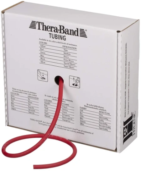 Thera-band apvali elastinė juosta, raudona, 1m