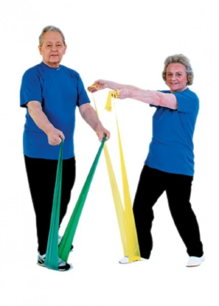 Thera-Band elastinė juosta be latekso, žalia, 1,8 m (su knyg)