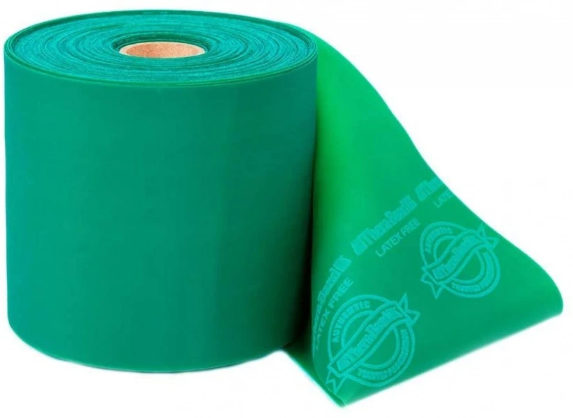 Thera-Band elastinė juosta be latekso, žalia, 1,8 m (su knyg)