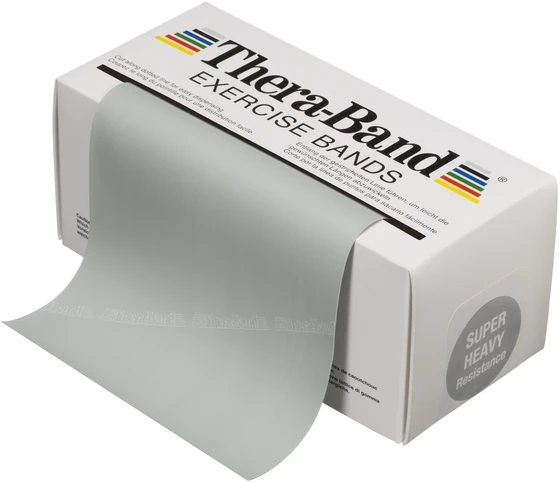 Thera-Band elastinė juosta su lateksu, sidabro, 1,8 m (su knyg)