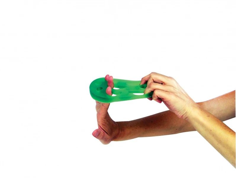 Thera-Band plaštakos ir pirštų treniruoklis Hand Xtrainer, žalias