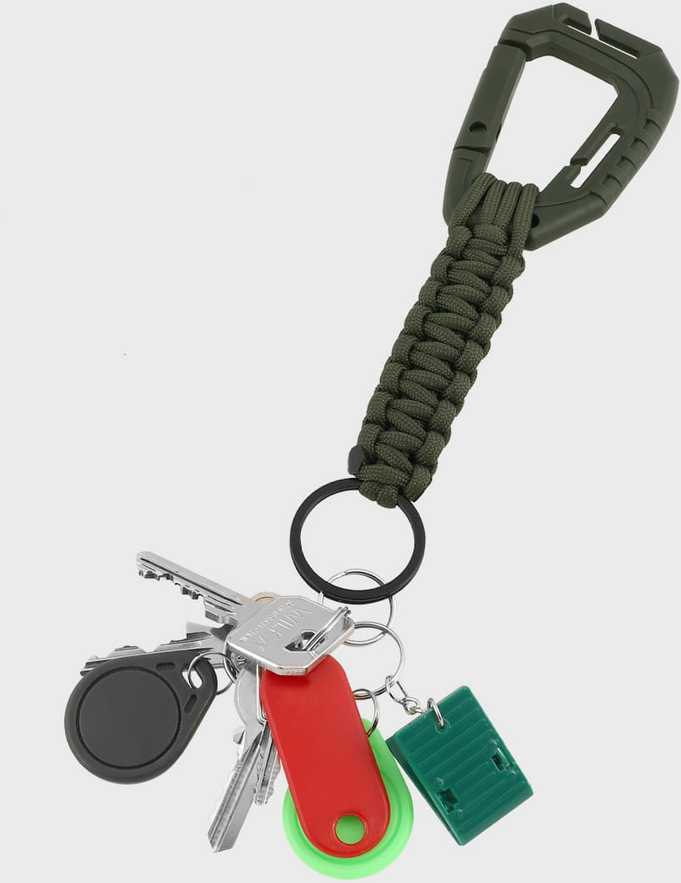 Mil-Tec raktų pakabukas su MOLLE karabinu, alyvuoginis