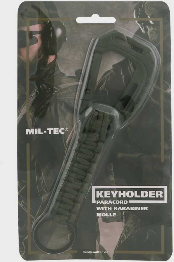 Mil-Tec raktų pakabukas su MOLLE karabinu, alyvuoginis