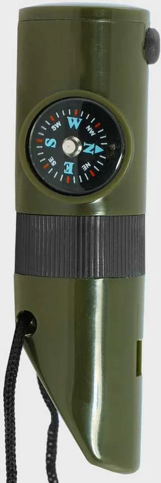 Mil-Tec Survival švilpukas 6 in 1 Olive