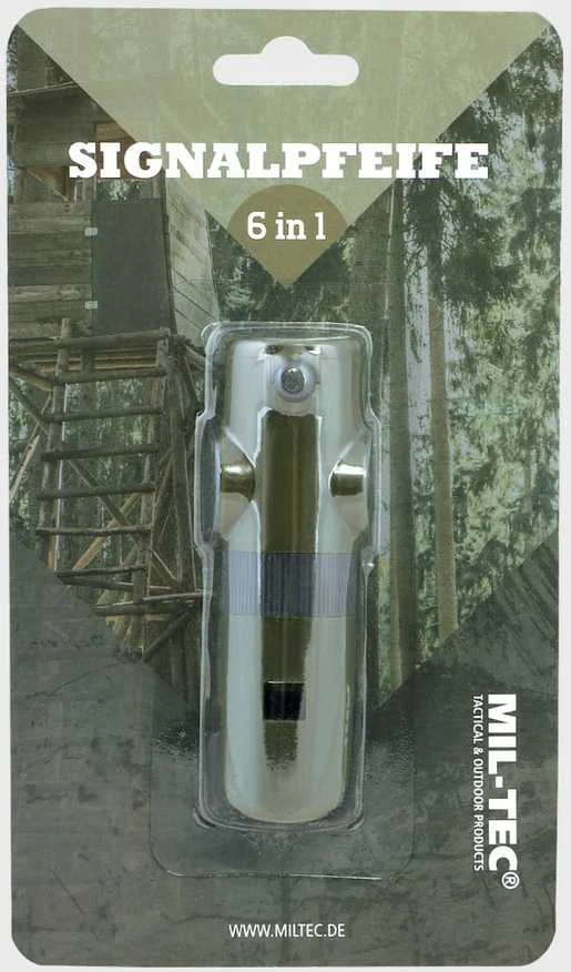 Mil-Tec Survival švilpukas 6 in 1 Olive