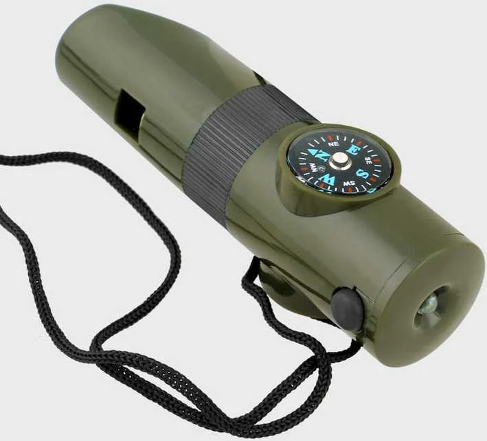 Mil-Tec Survival švilpukas 6 in 1 Olive