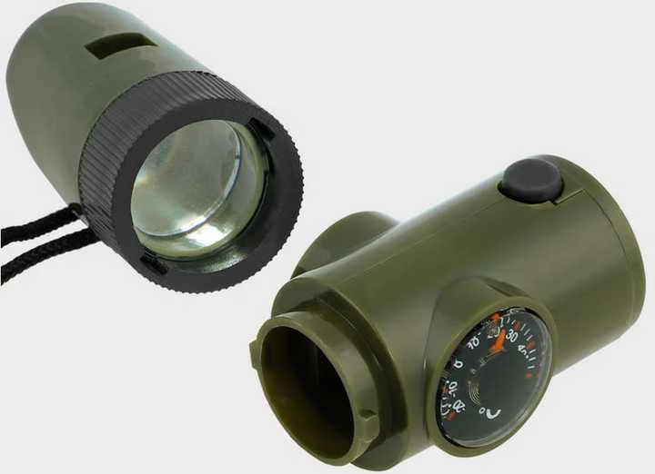 Mil-Tec Survival švilpukas 6 in 1 Olive