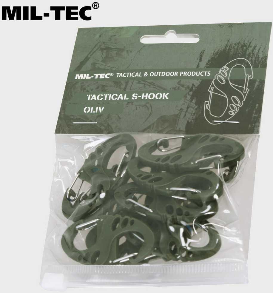 Mil-Tec S-Hook karabinų rinkinys - Žalias