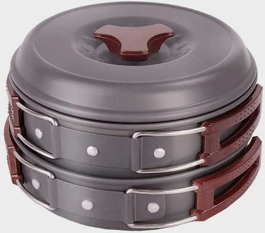 Mil-Tec Cook Set Stainless Steel 1 Person Vieno asmens kelioninis virtuvės reikmenų rinkinys