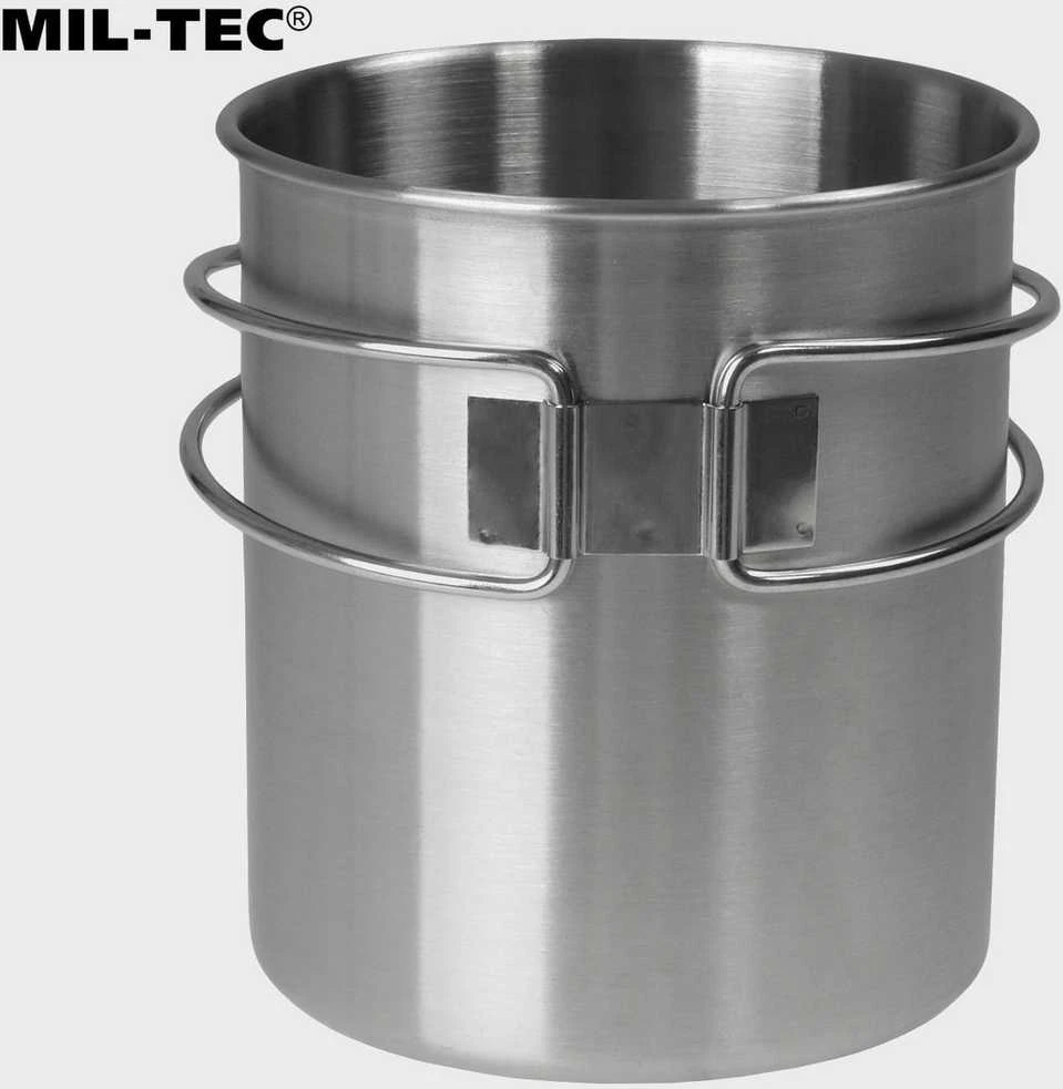 Mil-Tec nerūdijančio plieno puodukas 800ml (VIELINĖ RANKENA)