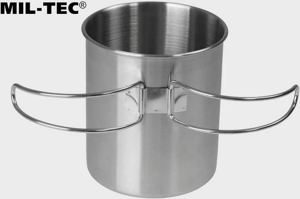 Mil-Tec nerūdijančio plieno puodukas 800ml (VIELINĖ RANKENA)