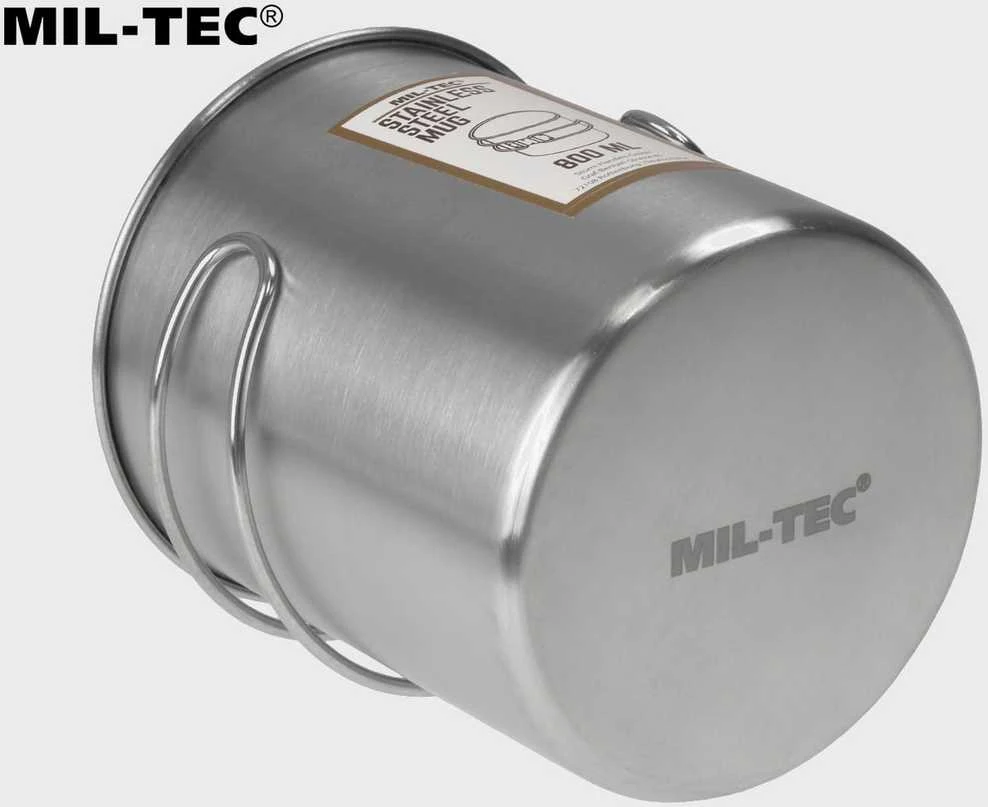 Mil-Tec nerūdijančio plieno puodukas 800ml (VIELINĖ RANKENA)