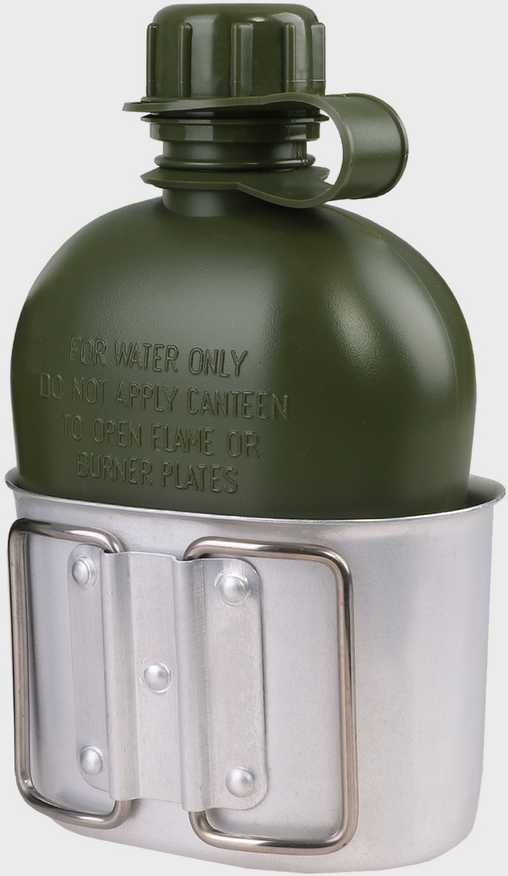 Turistinė gertuvė Vandens butelis Mil-Tec LC2 US 1000 ml BW Tarn