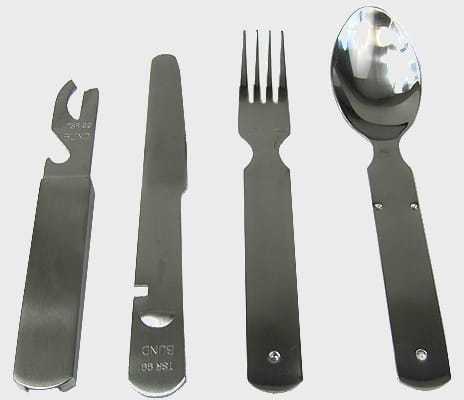 Mil-Tec GER. TSR 4-PC S/STEEL EATING UTENS.