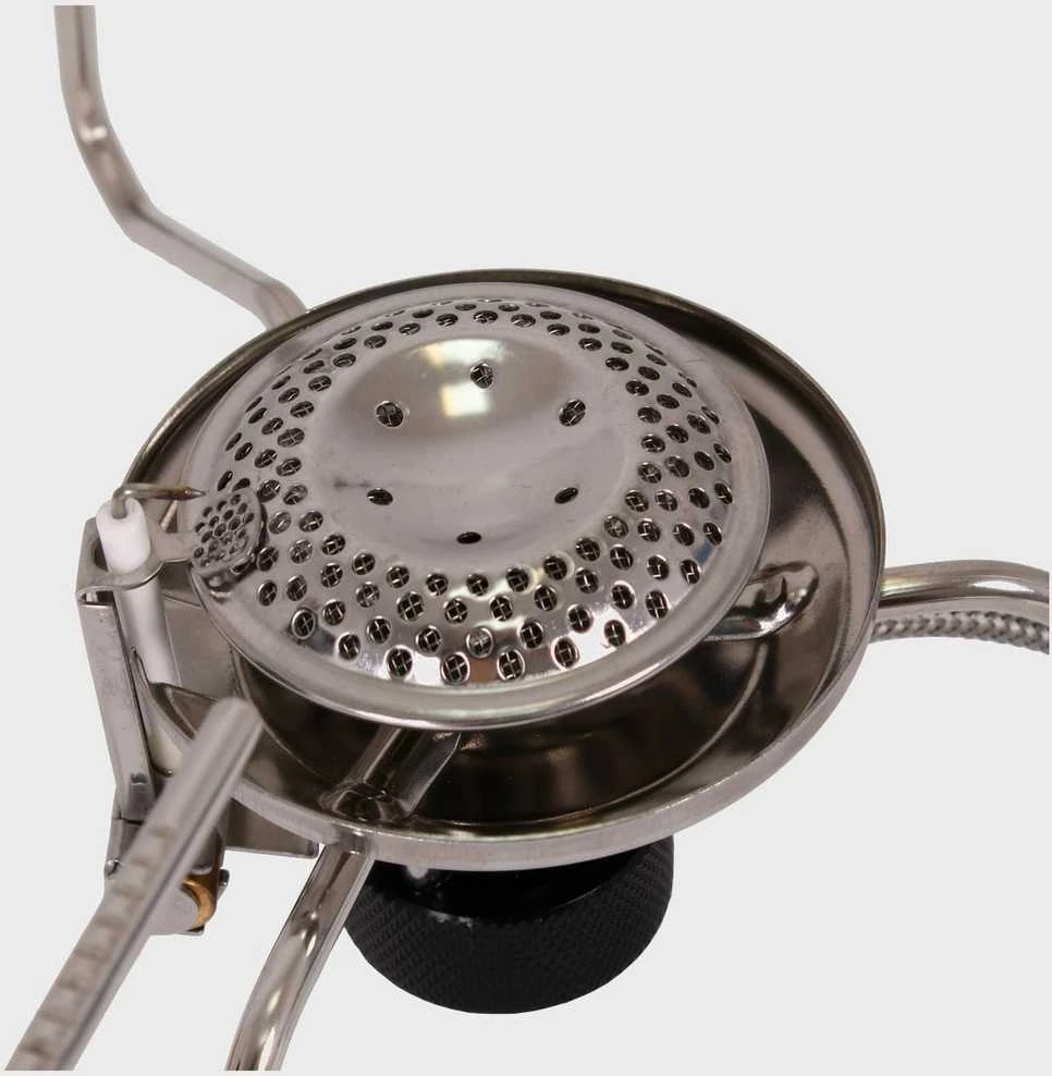 Turistinis dujinis degiklis su vamzdeliu Mil Tec H9cm/280g/3500W nerūd. plieno/alium.