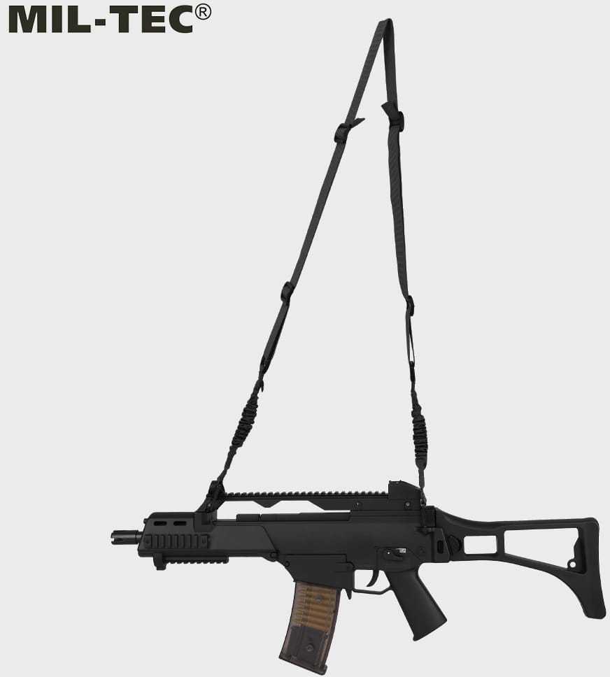 Diržas ginklui Mil-Tec 2 taškų, Juoda