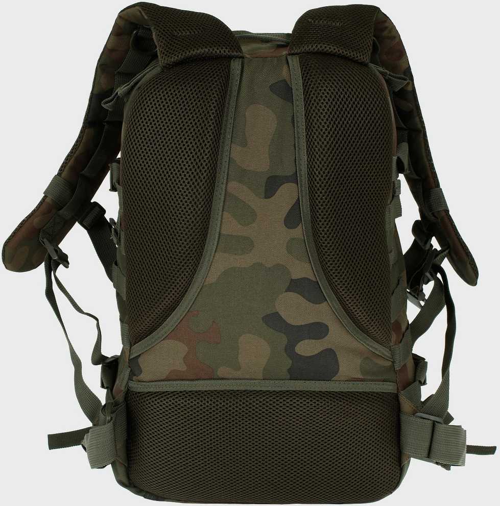 Turistinis kuprinė SCOUT 35L, Texar, su standžiu nugaros pagrindu, molle sistema ir suspaudimo diržais, PL Camo / Wz.93 kamufliažas
