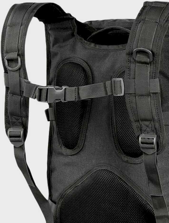 Turistinis kuprinė Traper 35L, Texar, dvi pagrindinės dalys, molle sistema ir suspaudimo diržai, juoda