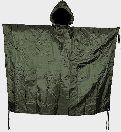Palapinsiaustė Mil-Tec US Rip-Stop Poncho žalios spalvos (Olive)
