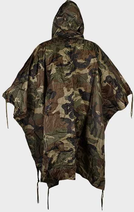 Palapinsiaustė Mil-Tec US Rip-Stop Poncho Woodland