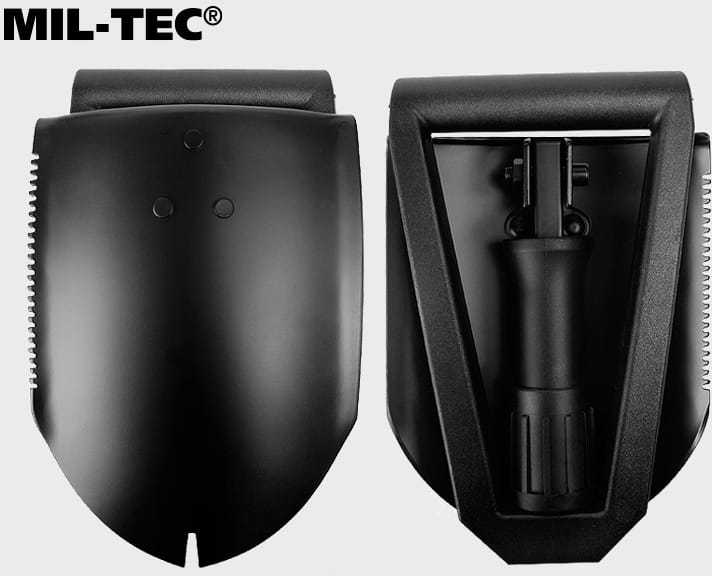 Kastuvėlis Mil-Tec Gen.II, dantytu ašmeniu, su dėklu
