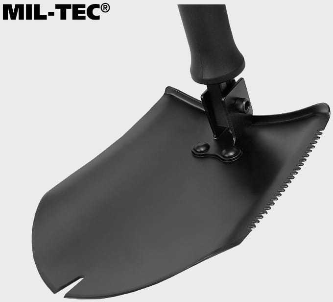 Kastuvėlis Mil-Tec Gen.II, dantytu ašmeniu, su dėklu