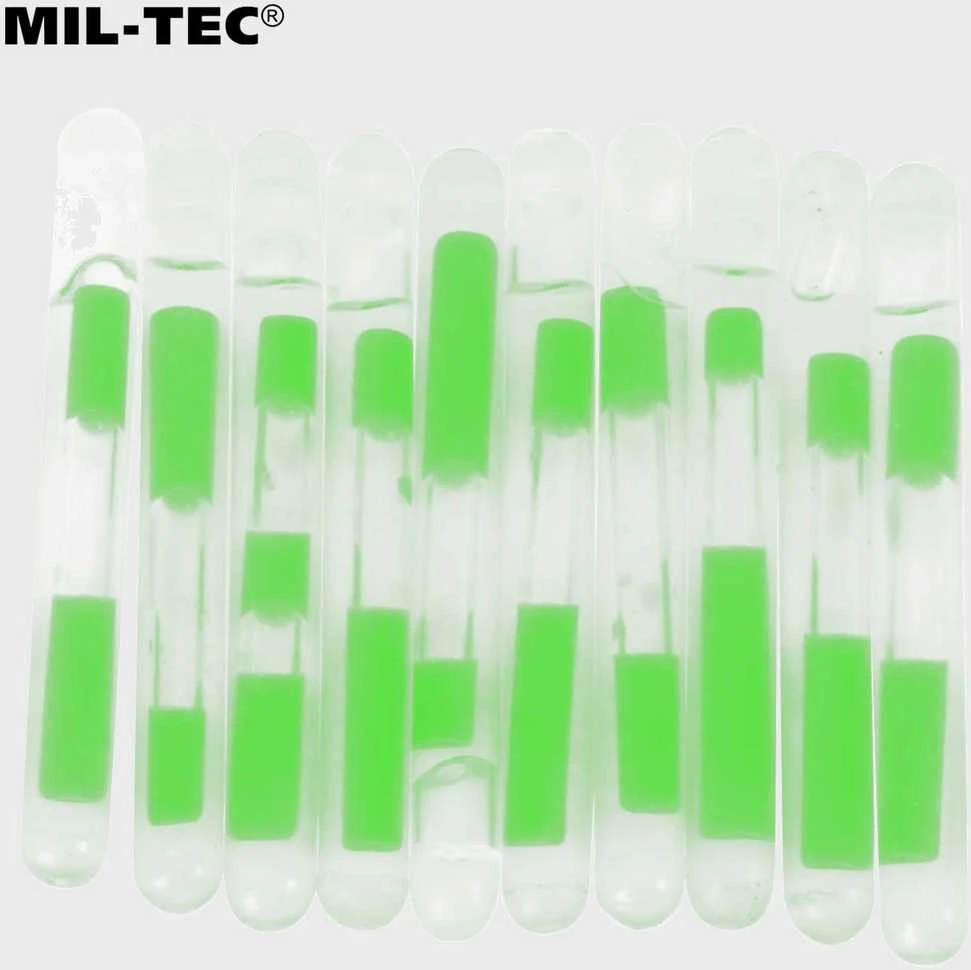 Mil-Tec Liuminiscencinės šviesos lazdelės Miltec 4cmx10vnt. skirtingų spalvų