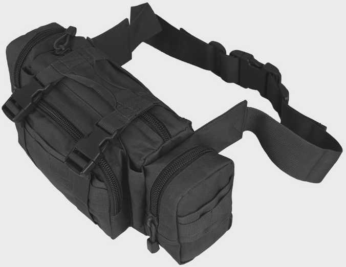 Mil-Tec Mil-Tec Saszetka Biodrowa MOLLE Juoda universalus
