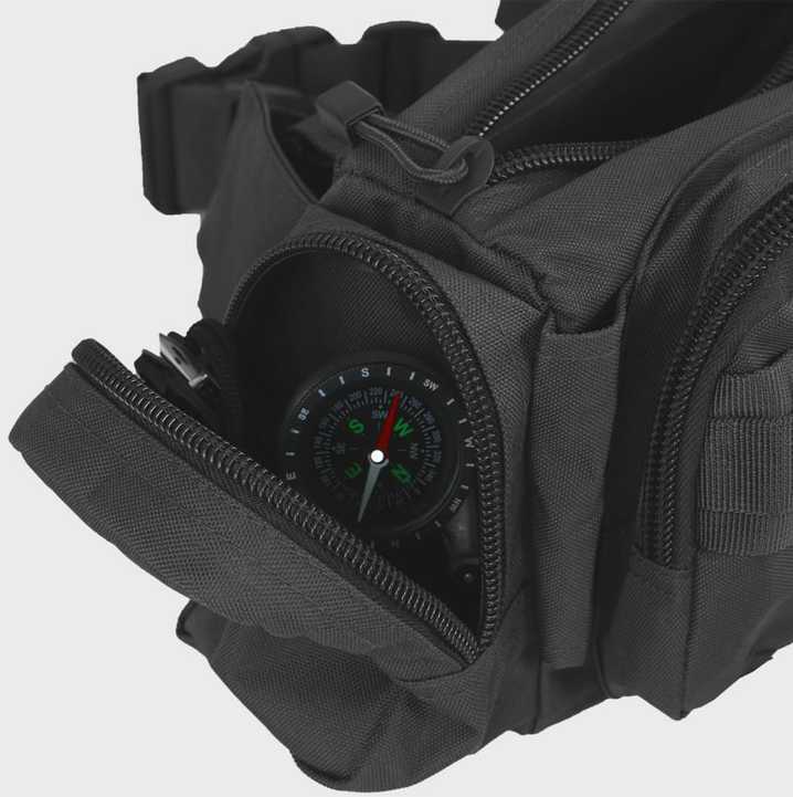 Mil-Tec Mil-Tec Saszetka Biodrowa MOLLE Juoda universalus