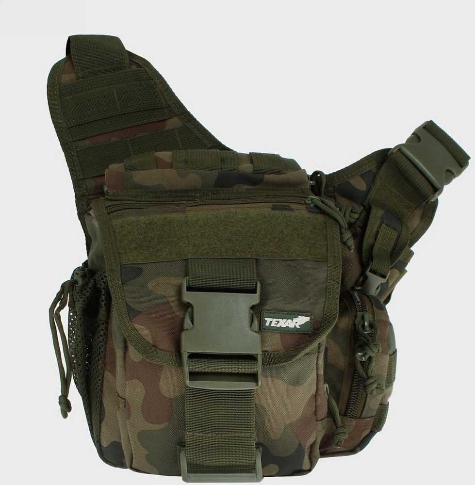 Medžioklinė petinė kuprinė Commander, Texar, stovyklavimui, 1 pagrindinis skyrius, 9 kišenės, PL Camo / wz.93 maskuotė