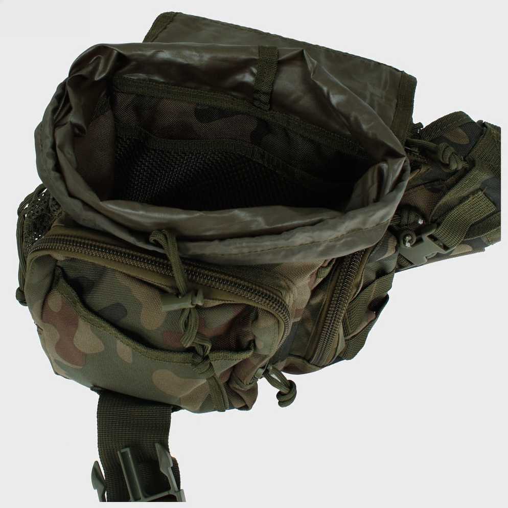 Medžioklinė petinė kuprinė Commander, Texar, stovyklavimui, 1 pagrindinis skyrius, 9 kišenės, PL Camo / wz.93 maskuotė