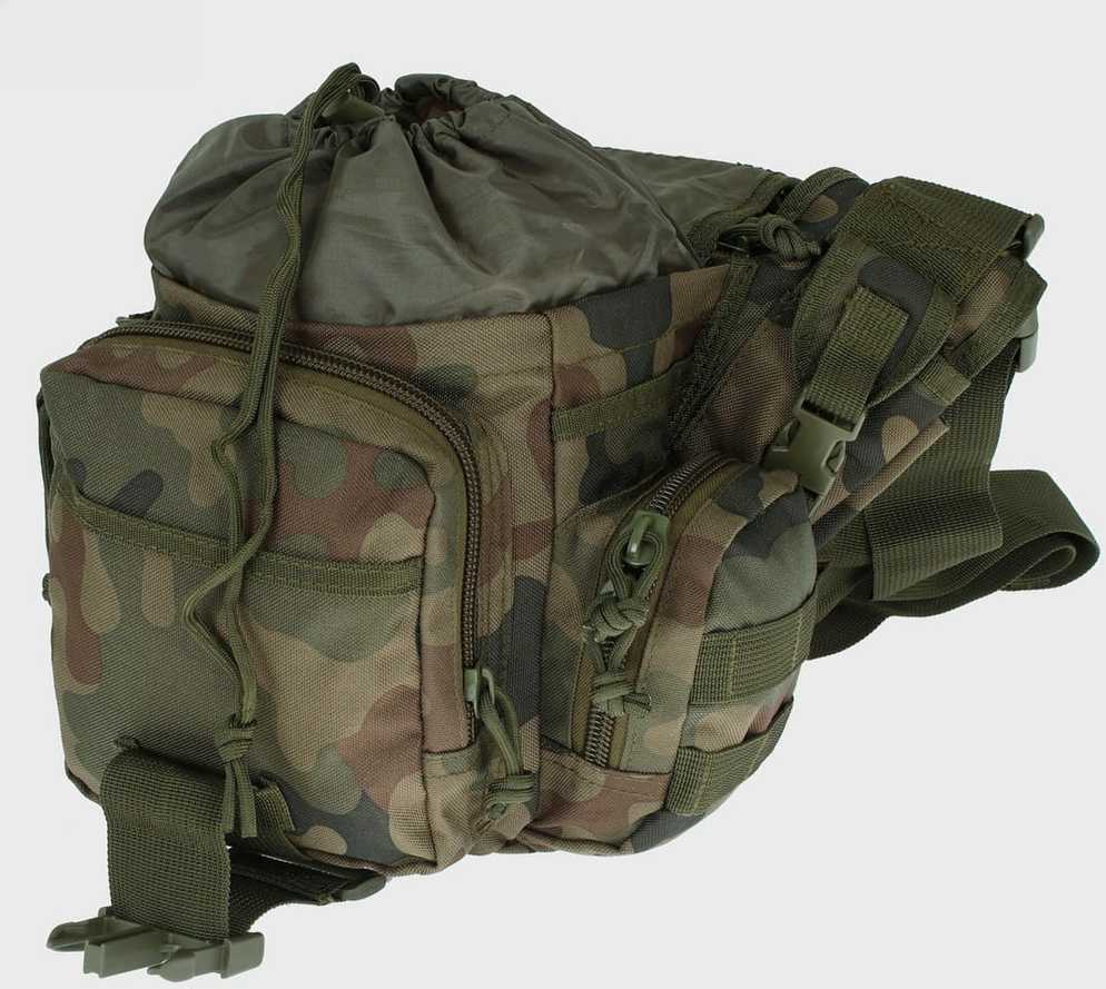 Medžioklinė petinė kuprinė Commander, Texar, stovyklavimui, 1 pagrindinis skyrius, 9 kišenės, PL Camo / wz.93 maskuotė