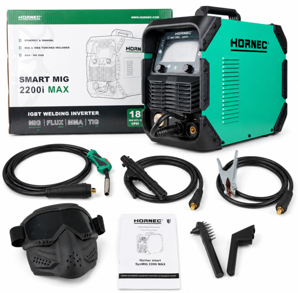 Suvirinimo aparatas HORNEC® smart SynMIG 2200i MAX (sinerginis suvirinimas iki 6 mm) aprašymas - Prekės nuotrauka
