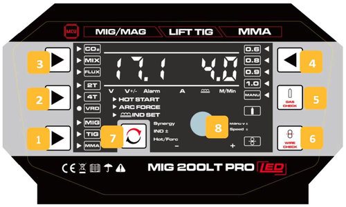 Suvirinimo pusautomatis FORBY® MIG 200LT PRO (200A - 60%) (sinerginis) aprašymas - Prekės nuotrauka