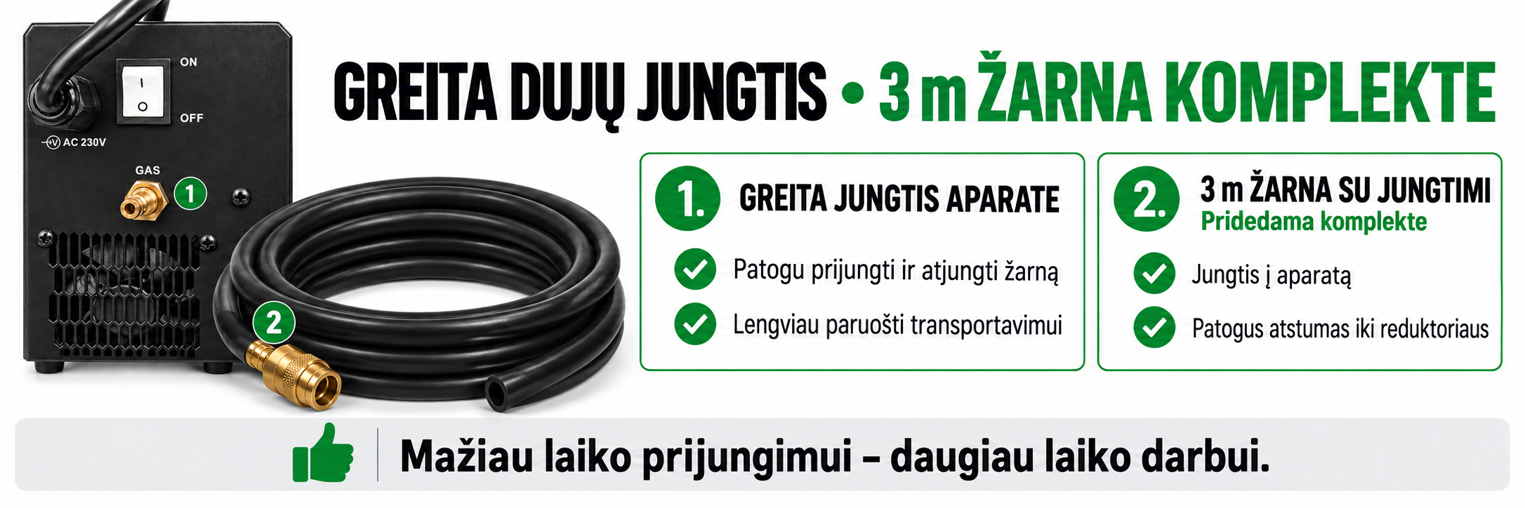 Suvirinimo pusautomatis FORBY® MIG 200LT PRO (200A - 60%) (sinerginis) aprašymas - Prekės nuotrauka