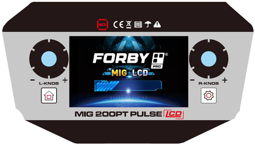 Suvirinimo pusautomatis FORBY® MIG 200PT LCD pulse (200A - 60%) (sinerginis, dvigubas pulsas) aprašymas - Prekės nuotrauka