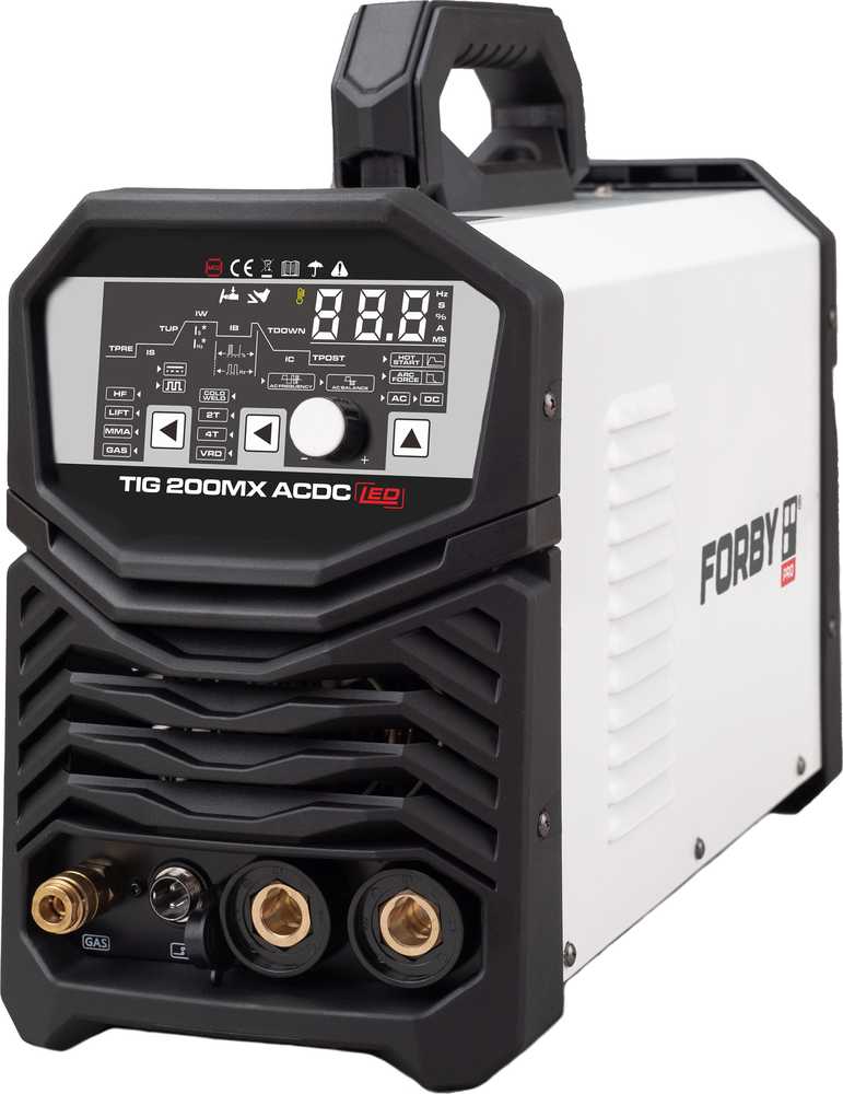 KOMPLEKTAS Suvirinimo aparatas FORBY® TIG 200MX AC/DC + Argono balionas 8l su priedais