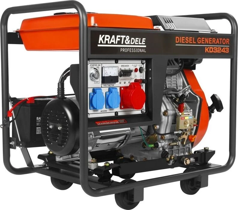 Kraft&Dele Dyzelinis elektros generatorius, 6,5/7 kW, 230/400 V, su elektriniu paleidimu