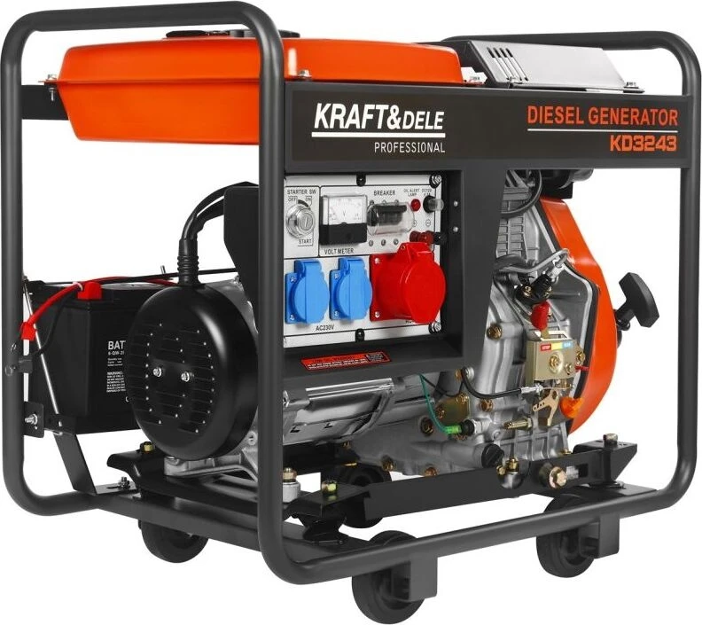 Kraft&Dele Dyzelinis elektros generatorius, 6,5/7 kW, 230/400 V, su elektriniu paleidimu