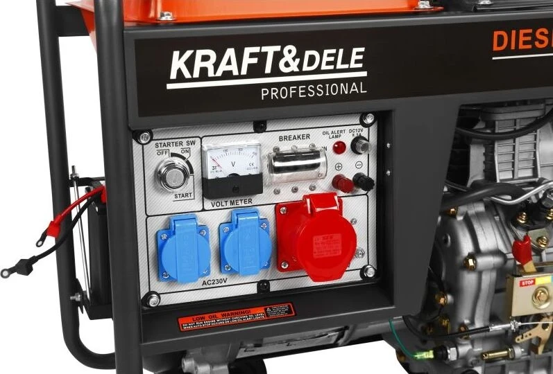 Kraft&Dele Dyzelinis elektros generatorius, 6,5/7 kW, 230/400 V, su elektriniu paleidimu